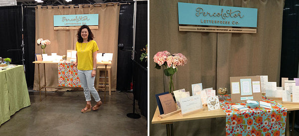 Percolator Letterpress Co. at the Austin Bridal Extravaganza