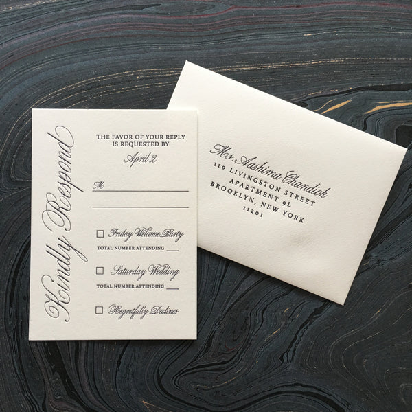 Porcelain Letterpress Invitations