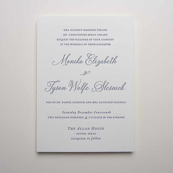 Monika Letterpress Invitations