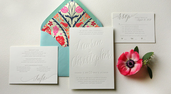 Lauren Letterpress Invitation